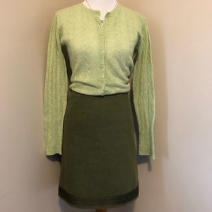 Mui Mui 100% Cotton Olive Green Skirt,(IT)-Size-38/(US)-approx-Small or 2-4
